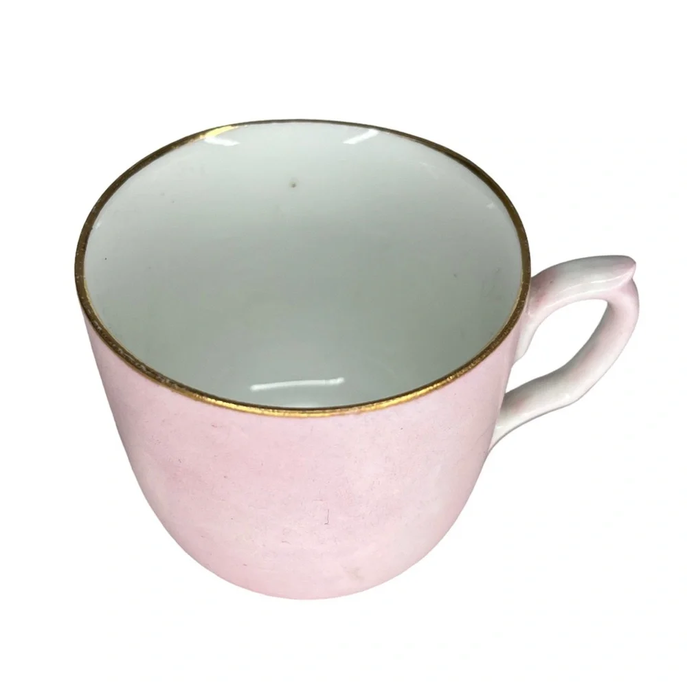 Vintage Haviland‎ China Pink Cup & Saucer as is